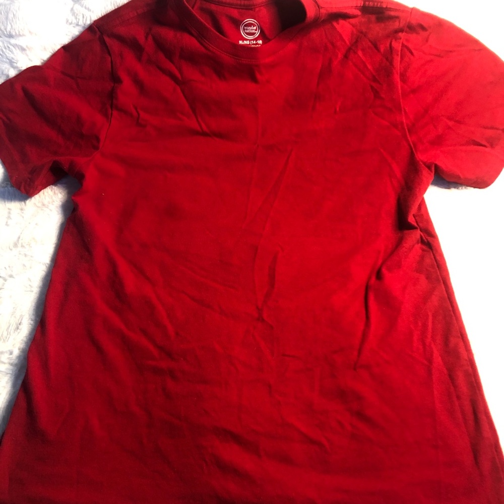 Nice clean red shirt